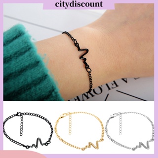 &lt;citydiscount&gt; สร้อยข้อมือ จี้รูปดาวห้าแฉกไฟฟ้า สามารถปรับได้ เครื่องประดับคู่รัก เรียบง่าย สําหรับทุกเพศ