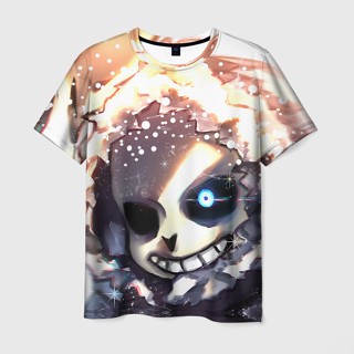 เสื้อยืด พิมพ์ลาย "Sans and snow" 3 มิติ สําหรับผู้ชาย