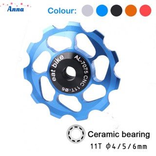 【Anna】Aluminum Alloy 7075 Bicycle Rear Derailleur Pulley Wheel with Ceramic Bearings