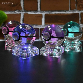 Sweetiy ใหม่ ฟิกเกอร์โปเกม่อน 3D มีไฟ LED ของเล่นสําหรับเด็ก