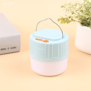 Sweetiy ใหม่ หลอดไฟฉุกเฉิน แบบชาร์จ USB สําหรับเต็นท์ บาร์บีคิว เดินป่า