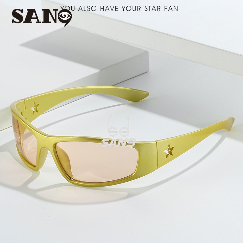 【พร้อมส่ง】COD (San9) แว่นตากันแดด เลนส์กว้าง สําหรับผู้ชาย และผู้หญิง