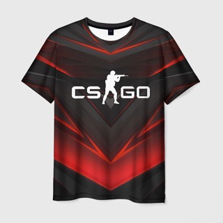 เสื้อยืด พิมพ์ลายโลโก้ "CS GO" 3 มิติ สําหรับผู้ชาย