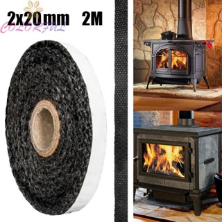 【COLORFUL】Seal Rope 20mm Wide X 2mm Black Durable Fiberglass Glass Seal Stove Rope