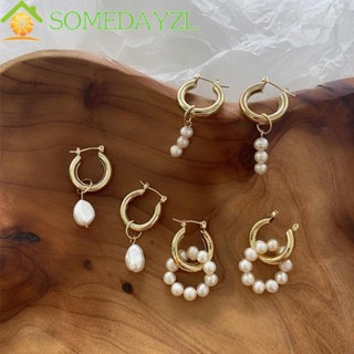 SOMEDAYZL ต่างหูห่วง ผู้หญิง แฟชั่น หรูหรา เสน่ห์ อารมณ์ เครื่องประดับแฟชั่น