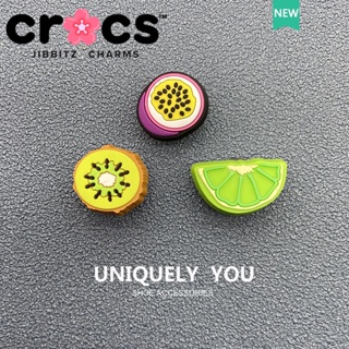 Jibbitz crocs charms หัวเข็มขัดรองเท้า ลายการ์ตูนกีวี มะนาว ดอกไม้ ผลไม้ สําหรับตกแต่งรองเท้า