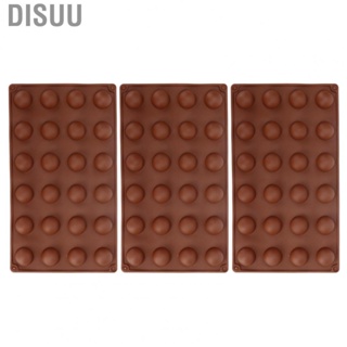 Disuu Chocolate Mold Easy Demoulding Multifunctional Silicone Mould Half Sphere 24‑Hole Reusable for Mousse Pudding