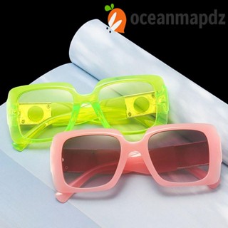 OCEANMAPDZ แว่นตากันแดด ทรงสี่เหลี่ยม ป้องกันรังสี สไตล์เกาหลี สําหรับผู้หญิง และผู้ชาย