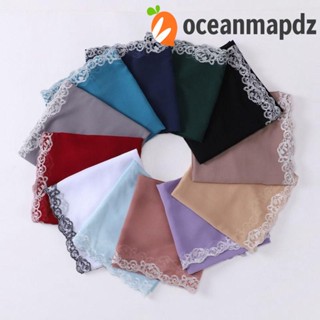 OCEANMAPDZ ผ้าคลุมไหล่ ผ้าพันคอ ผ้าชีฟอง ปักลายลูกไม้ เข้ากับทุกการแต่งกาย แฟชั่นฤดูใบไม้ผลิ และฤดูร้อน สไตล์เรโทร สําหรับผู้หญิง