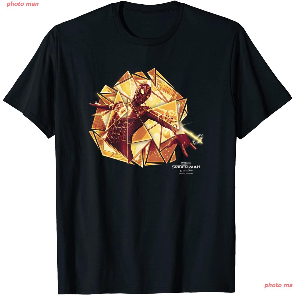 สไปเดอร์แมน เสื้อยืดแฟชั่น เสื้อยืดSpider-Man Marvel Spider-Man No Way Home Spider-Man Golden Web Sh