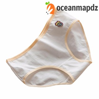 OCEANMAPDZ กางเกงชั้นใน เอวกลาง เอวยางยืด ประดับโบว์ สีขาวบริสุทธิ์ สําหรับผู้หญิง