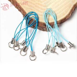 HARRIETT 100pcs/ bundle Jewelry Making DIY Key Chain Jewelry Mixed Pendant Lanyard Strap Strings Double Ring Mobile Phone Key Ring/Multicolor