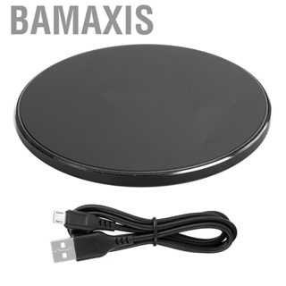 Bamaxis Glass Panel Black Lightweight Round Portable Quick Charging Safe Reliable   for Using Homes Offices Public Places