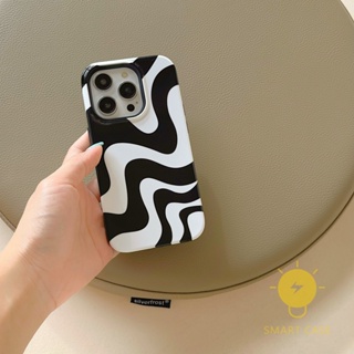 For เคสไอโฟน 14 Pro Max [Detachable Two-piece Set Wave] เคส Phone Case For iPhone 14 Pro Max Plus 13 12 11 For เคสไอโฟน11 Ins Korean Style Retro Classic Couple Shockproof Protective TPU Cover Shell