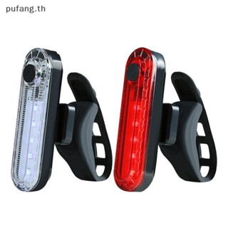 Pufang ไฟท้ายจักรยาน LED USB กันน้ํา