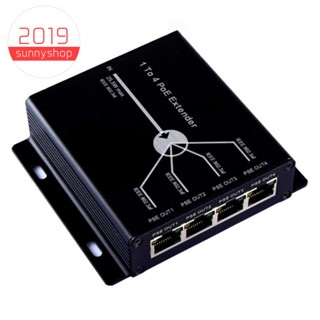 Ieee802.3af POE ตัวขยายสัญญาณกล้อง 4 พอร์ต ระยะส่งสัญญาณ 120 เมตร พร้อมพอร์ต LAN 10 100Mbps 4 POE