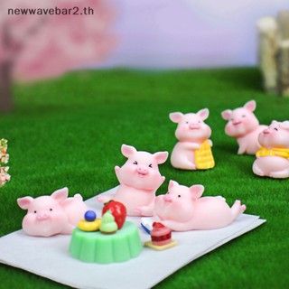 【ขายดี】ตุ๊กตาเรซิ่น รูปหมูน่ารัก สําหรับตกแต่งบ้าน Diy 1 ชิ้น