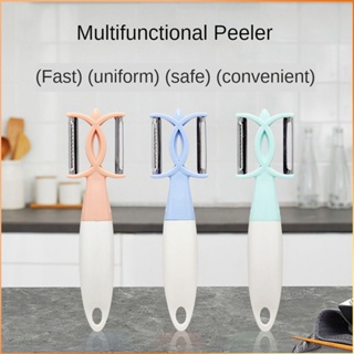 มัลติฟังก์ชั่นด้ามยาว Melon Planer Peeling Peeler เครื่องปอกผลไม้ในครัวเรือนแบบสองหัว -FE