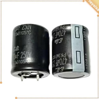 [Reyalxa] ตัวเก็บประจุอลูมิเนียมไฟฟ้า 220uf 470V ความแม่นยําสูง แบบเปลี่ยน สําหรับโปรเจคเตอร์ DIY 2 ชิ้น