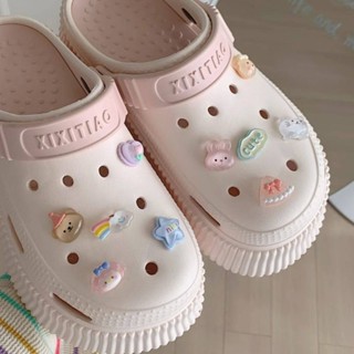 การ์ตูนดอกทิวลิป ดอกไม้ Jibitz Crocs Pin แมว กระต่าย Jibits เสน่ห์ สายรุ้ง หมี จิ๊บบิท สําหรับเด็ก รองเท้า เสน่ห์ รองเท้า อุปกรณ์ตกแต่ง