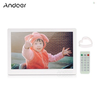 (adspth)Andoer กรอบรูปดิจิทัล LED 1080P ความละเอียดสูง 1920*1080 เครื่องเล่น MP3 MP4 นาฬิกาปลุก ปฏิทิน พร้อมรีโมต 13 นิ้ว