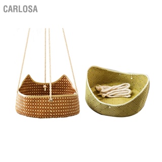 CARLOSA Cat Hammock สบายระบายอากาศได้แข็งแรงรับน้ำหนักได้ Bed สำหรับในร่มกลางแจ้ง