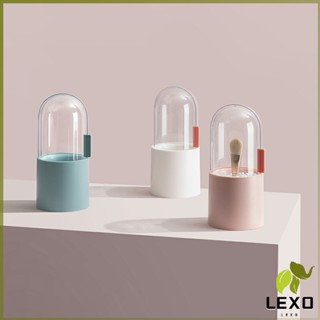 LEXO กล่องเก็บแปรงแต่งหน้า มีลูกปัดมุขแถม กล่องเก็บของตั้งโต๊ะ makeup brush storage box