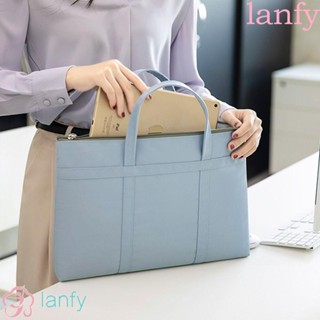 LANFY กระเป๋าใส่เอกสาร ขนาด A4 อเนกประสงค์ จุของได้เยอะ สําหรับแล็ปท็อป 12 นิ้ว 13 นิ้ว 14 นิ้ว