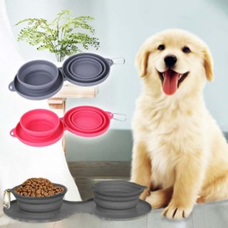 Travel Dog Diner Set Collapsible Dog Bowls Water, Portable Travel Pet Food Feeding Cat Bowl, Foldable Expandable Cup Dish