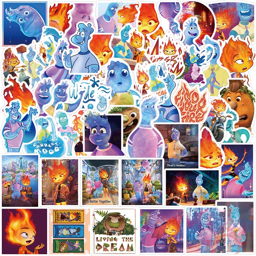 สติกเกอร์ Elemental Series 01 สติกเกอร์แฟชั่น กันน้ํา DIY 50 ชิ้น/เซต