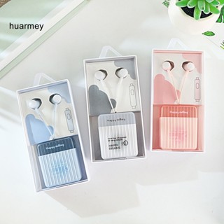 Huarmey กล่องเก็บหูฟัง แบบมีสาย ขนาดเล็ก ลายการ์ตูนน่ารัก สําหรับนักเรียนหญิง