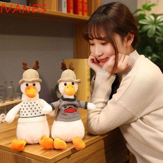 IVANES หมอนตุ๊กตานุ่ม รูปการ์ตูนเป็ดน่ารัก สําหรับตกแต่งบ้าน