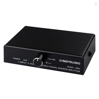 Lynepauaio B064 ตัวแยกสัญญาณเสียงสเตอริโอ เข้า 1 ออก 4 เอาท์พุต USB 5V อินเตอร์เฟซ 3.5 มม.