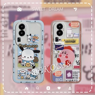 ใหม่ เคสโทรศัพท์มือถือแบบนิ่ม TPU ลายการ์ตูนสุนัขน่ารัก สีชมพู ฟ้า สําหรับ OPPO Reno10 Pro+ Pro Plus 5G Reno 10 Reno10Pro+ 2023