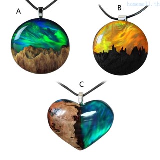 Ho สร้อยคอ จี้โอปอล ทรงกลม สําหรับ Aurora Borealis Gemstone Pendant for Aurora Borealis