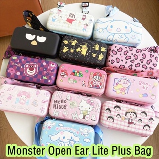 【Trend Front】กระเป๋าเก็บหูฟัง แบบเปิดหู ลายการ์ตูนมอนสเตอร์ แบบพกพา สําหรับ Monster Open Ear Lite Plus