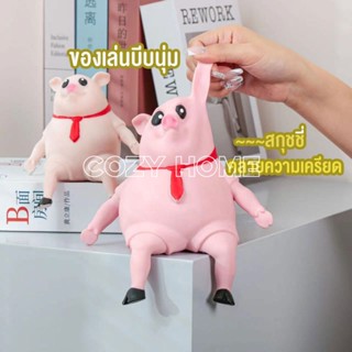 Piggy Squeeze Toy หมูยืด สกุชชี่ ของเล่นยืดได้ ของเล่นบีบ คลายความเครียด สกุชชี่ ของเล่น ของเล่นบีบนุ่ม ของเล่นยืด