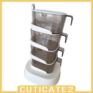 [Cuticate2] กล่องใส หมุนได้ สําหรับใส่เครื่องเทศ เครื่องปรุง บาร์บีคิว ตู้กับข้าว