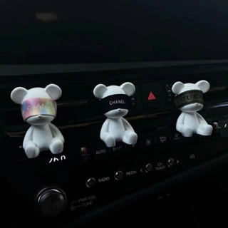 Automobile Aromatherapy Hand-Painted Violent Bear Fragrant Stone Air Conditioner Air Outlet Decoration Aromatherapy Car Decoration Fresh Decoration Cute Car Decoration  car interior accessories