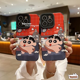 เคสป้องกันโทรศัพท์มือถือ แบบนิ่ม ลายการ์ตูนชินจัง สําหรับ IPhone 14 13 12 11 Pro Max X XR Xs Max 7 8 Plus SE 2020