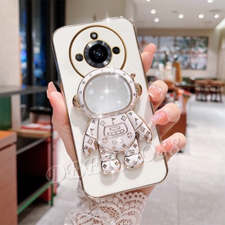 เคสโทรศัพท์มือถือนิ่ม ลายนักบินอวกาศน่ารัก 3D พร้อมขาตั้ง สําหรับ Realme 11 10 Pro+ Pro 5G Coca-Cola Edition C53 C55 NFC 4G Plus