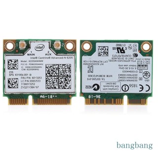 Bang การ์ดเครือข่ายไร้สาย Dual Band 2 4G 5G สําหรับ Intel 6205 Mini PCI-E 300M