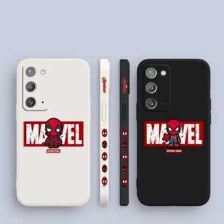 เคสโทรศัพท์มือถือ พิมพ์ลายการ์ตูน Spiderman Deadpool มีลายด้านข้าง สําหรับ Samsung Galaxy Note 20 10 9 8 J8 J7 J6 J5 J4 M62 M53 M52 M51 M33 M31 M30 M21 M20 M10 S Ultra Plus Lite Prime 5G