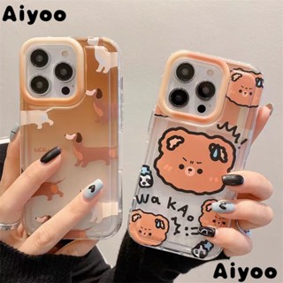 เคสโทรศัพท์มือถือนิ่ม ลายหมีน่ารัก สําหรับ Apple Iphone 12xsmax 11 Xr 13 pro 14promax HVZ5