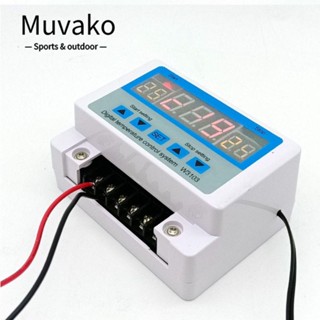 MUVAKO เทอร์โมสตัทดิจิทัล สวิตช์ควบคุม พลังงานสูง 30A DC 12V 24V