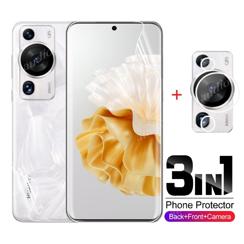 3in1 ฟิล์มไฮโดรเจล ป้องกันเลนส์กล้อง หน้า หลัง สําหรับ huawei P60 Pro Art 5G P 60 60Pro 60Art P60Pro