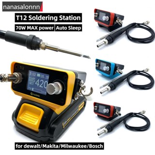 Nanasn| Pts300d T12 หัวแร้งบัดกรีไร้สาย สําหรับแบตเตอรี่ลิเธียมไอออน Dewalt 20V Max Makita Milwaukee Bosch G5N1