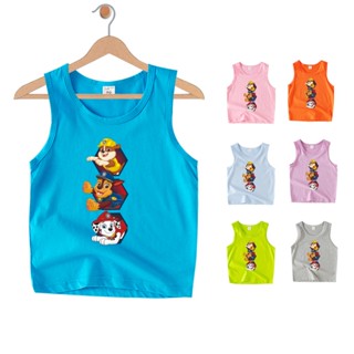 เสื้อกล้าม ผ้าฝ้าย ลายการ์ตูน Paw Patrol 7 สี สําหรับเด็กผู้ชาย และเด็กผู้หญิง KBB002