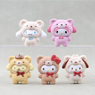 ฟิกเกอร์ Sanrio Melody Purin Pochacco Cinnamoroll DIY ของเล่นสําหรับเด็ก 23 5 ชิ้น