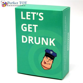 การ์ดเกม PS Lets Get Drunk Card Game 100 การ์ดภาษาอังกฤษ สําหรับงานปาร์ตี้ ครอบครัว กลางคืน